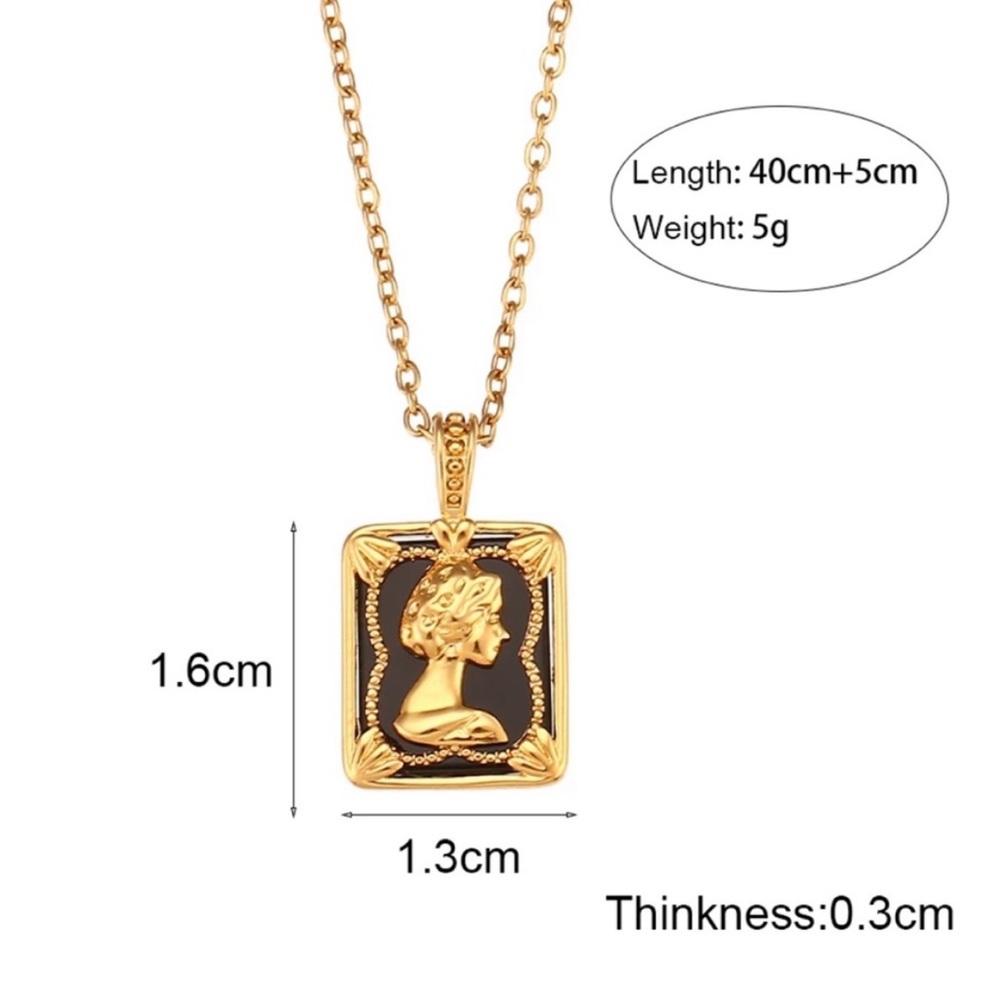 NEW ELIZABETH 18K GOLD PENDANT NECKLACE, NICE NECKLACE, CUTE NECKLACE - Picture 5 of 6